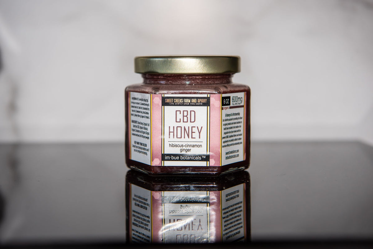 Hibiscus Cinnamon CBD Honey with imbue™ hemp - 6 fl oz - 600 mg full spectrum CBD