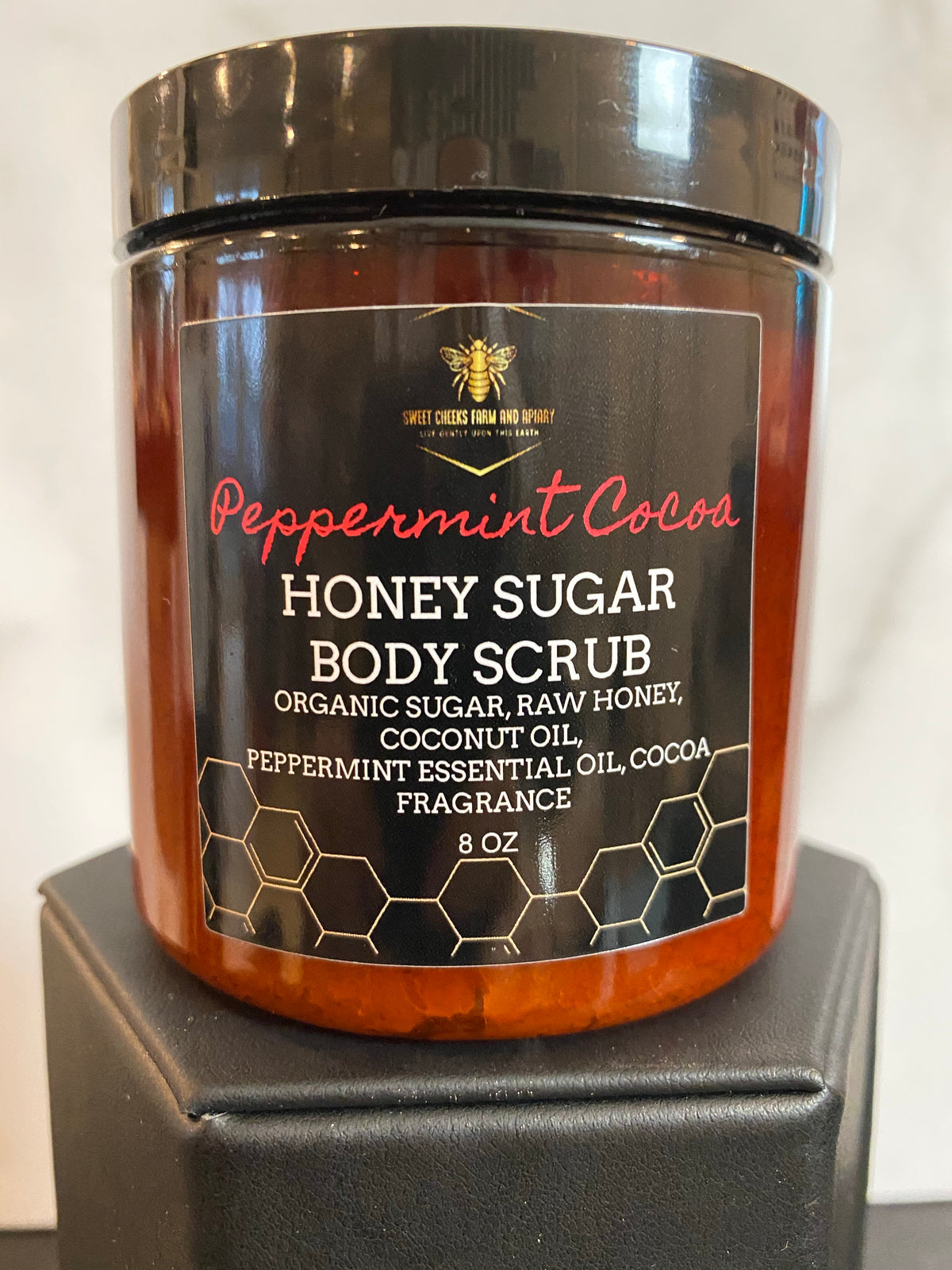 Peppermint Cocoa Honey Body Sugar Scrub 8 oz